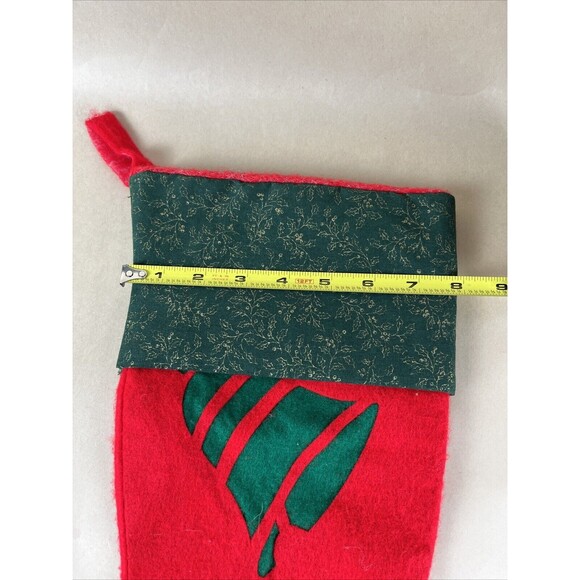 Vintage Christmas Stocking Red/Green,‎ 16” Tall - Picture 4 of 4